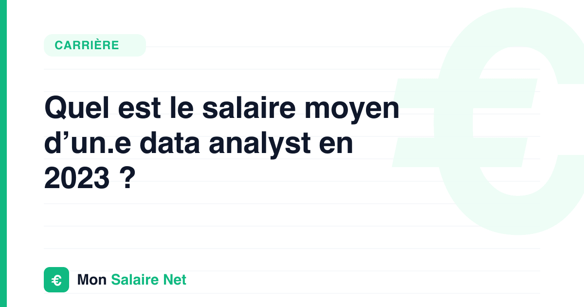 Quel est le salaire moyen d’un.e data analyst en 2023 ?