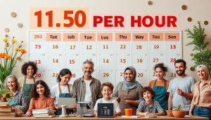 découvrez combien vous pouvez gagner par mois avec un salaire horaire de 11,50 euros. notre calculateur vous aide à estimer votre revenu mensuel en fonction de vos heures de travail. idéal pour ceux qui souhaitent mieux gérer leur budget ou envisager un nouvel emploi !