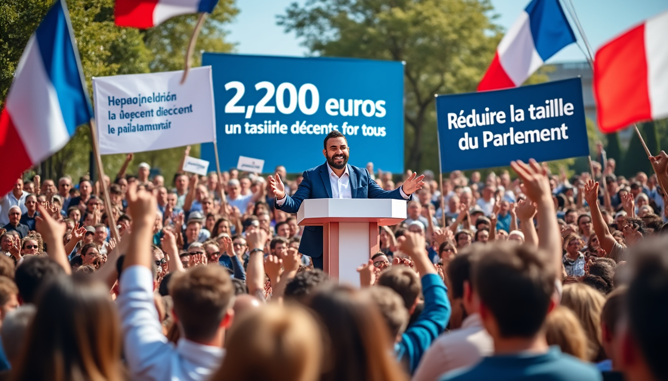 découvrez les ambitions de cyril hanouna pour la présidence, avec des propositions audacieuses telles qu'un smic à 2 200 euros, une réduction du nombre de députés et des allègements fiscaux significatifs pour les pme. un projet qui pourrait transformer le paysage économique et social de la france.