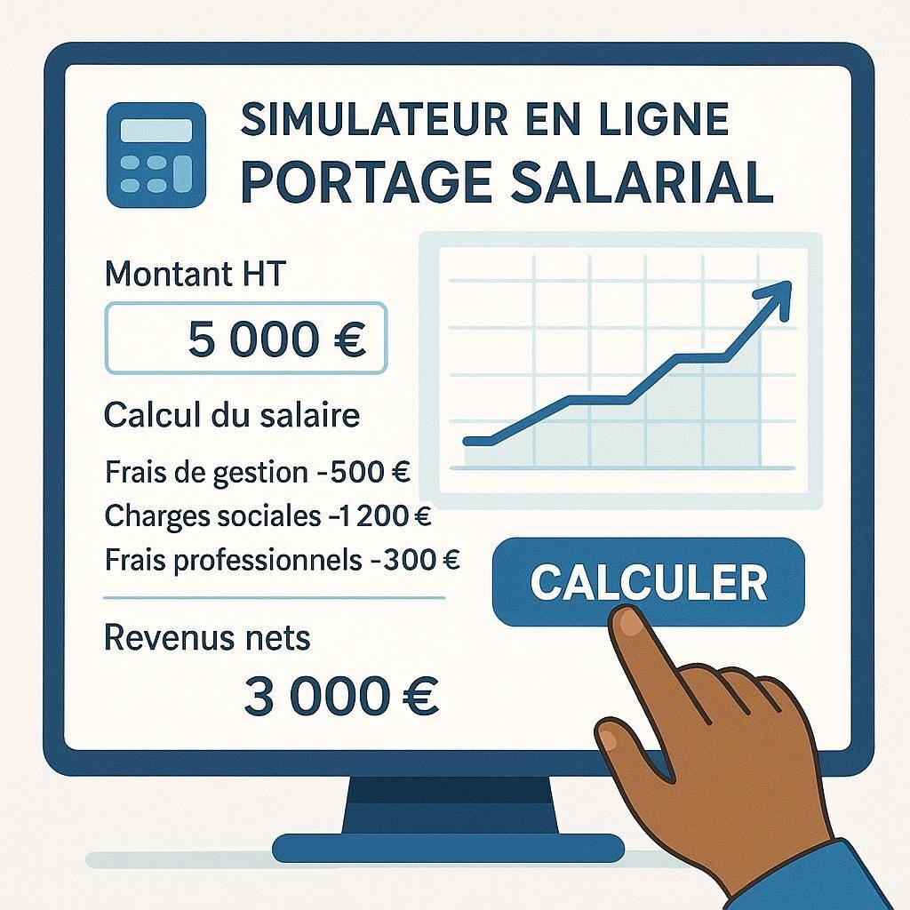Utilisez notre simulateur de portage salarial pour estimer votre salaire net en seulement 2 minutes. Obtenez une estimation rapide et précise de vos revenus tout en découvrant les avantages du portage salarial. Simplifiez votre gestion financière dès aujourd'hui!